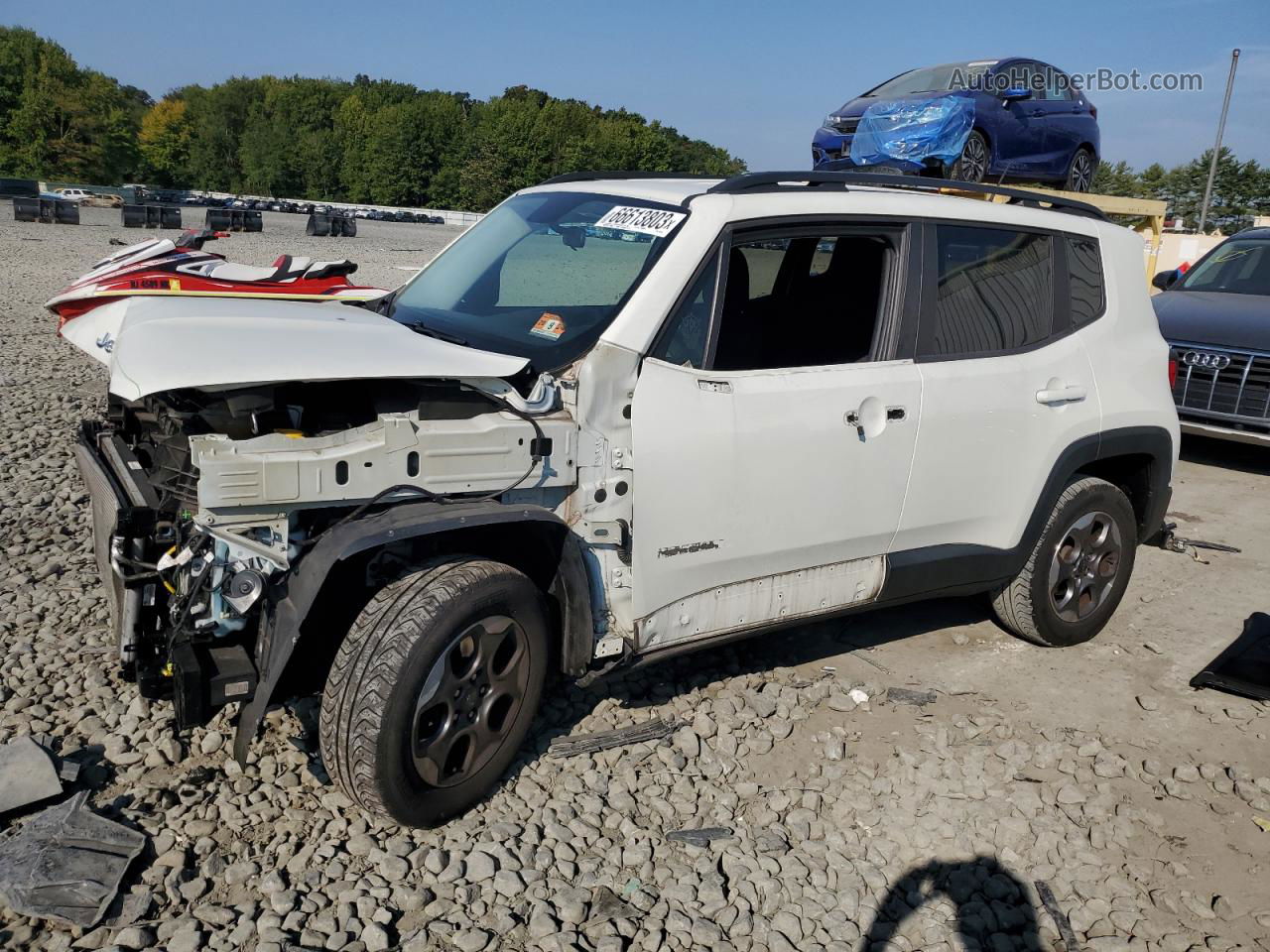 2017 Jeep Renegade Sport White vin: ZACCJBAB3HPF78735