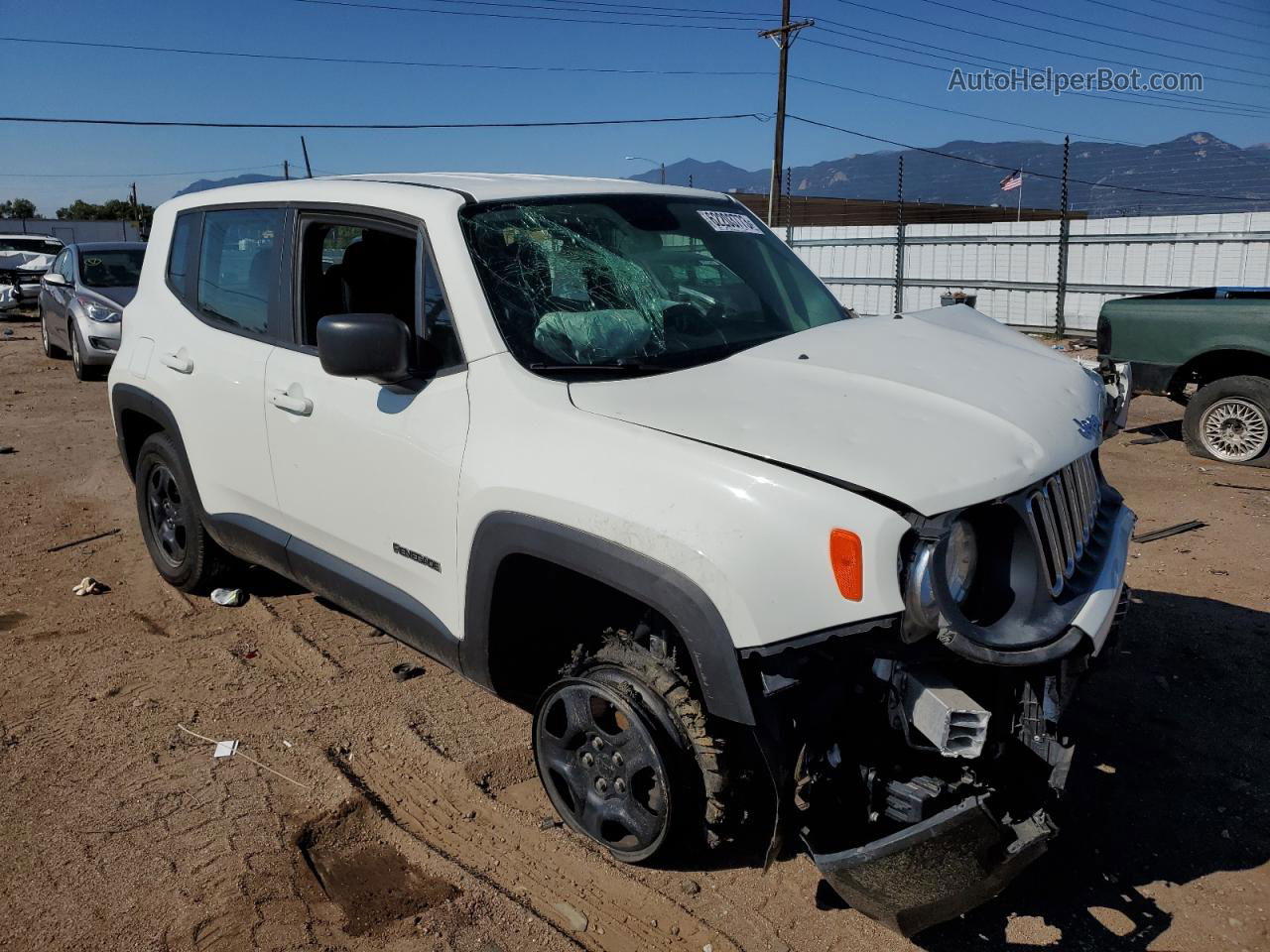 2017 Jeep Renegade Sport Белый vin: ZACCJBAB3HPG11961