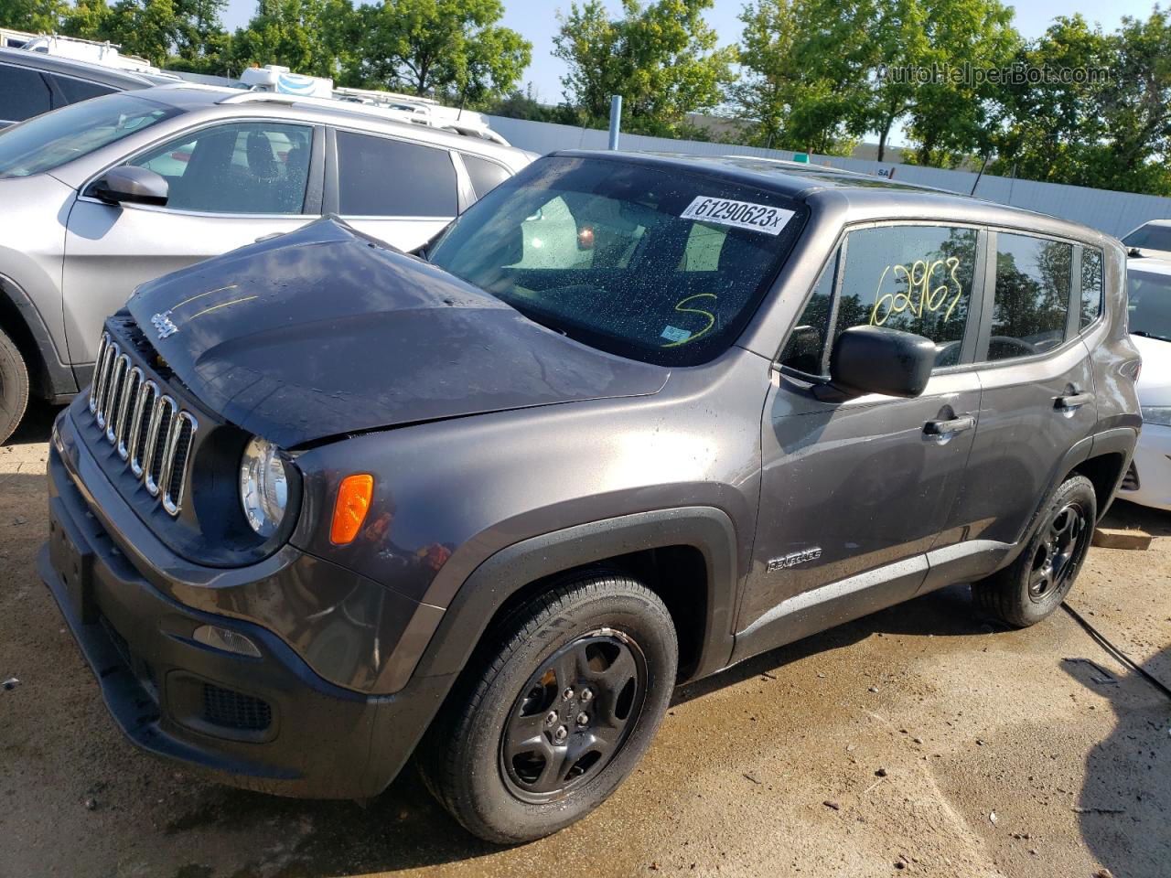 2018 Jeep Renegade Sport Gray vin: ZACCJBAB3JPG92403