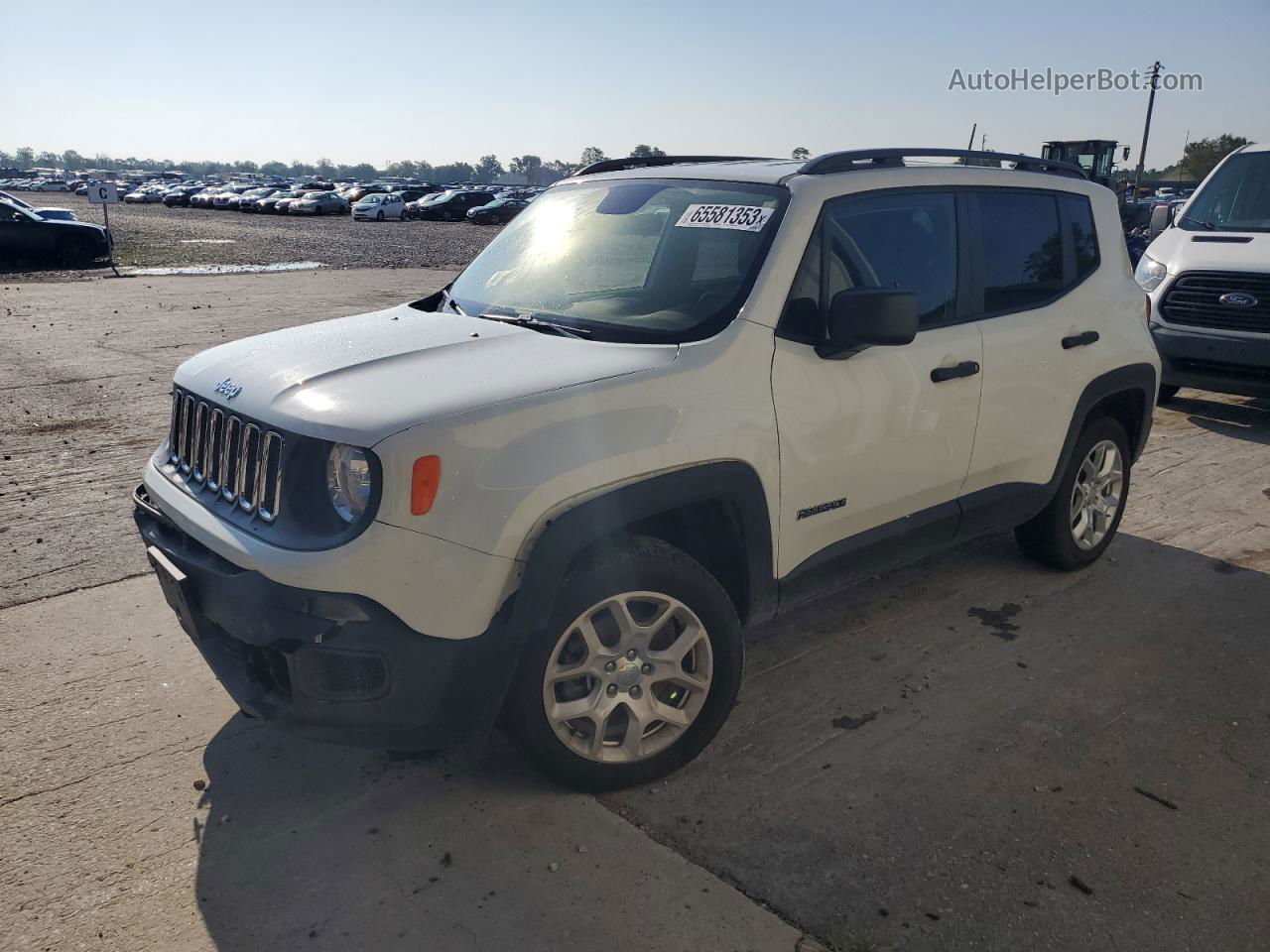 2018 Jeep Renegade Sport White vin: ZACCJBAB4JPJ21466