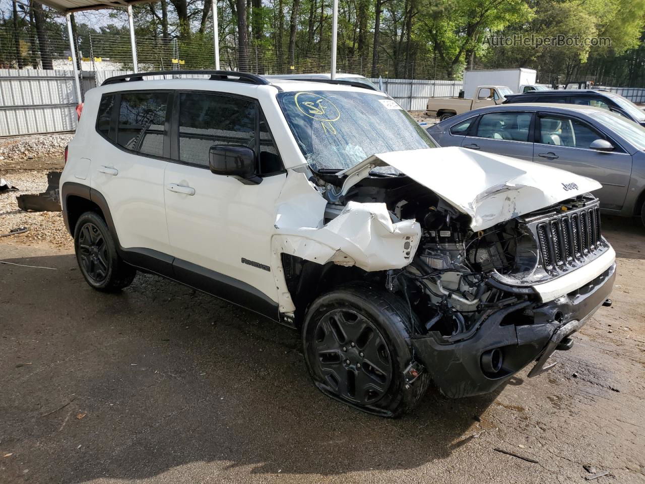 2018 Jeep Renegade Sport White vin: ZACCJBAB5JPH38006