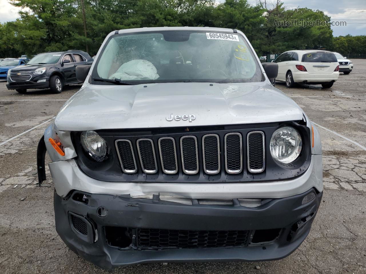 2017 Jeep Renegade Sport Silver vin: ZACCJBAB7HPF02080