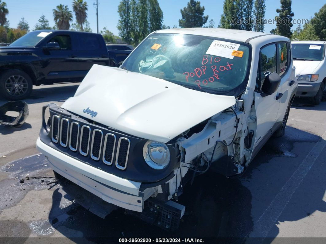 2018 Jeep Renegade Sport 4x4 White vin: ZACCJBAB7JPG70324