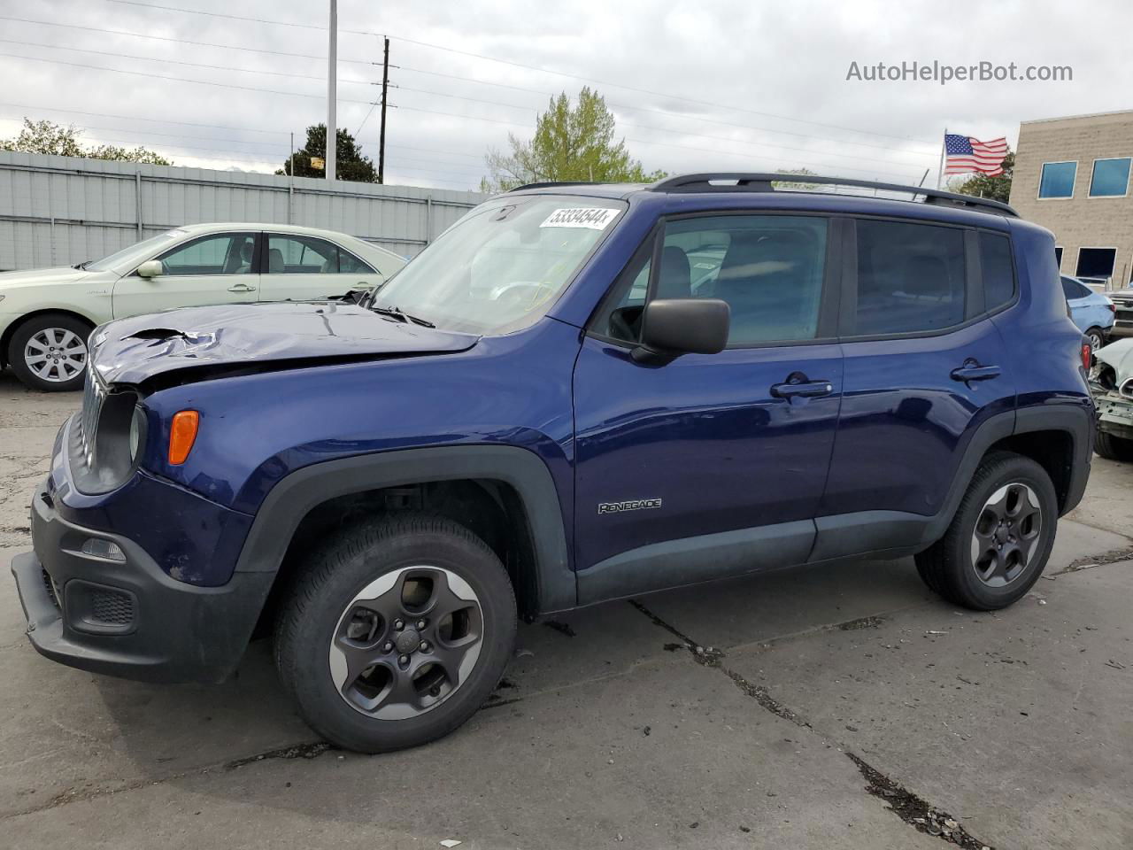 2017 Jeep Renegade Sport Синий vin: ZACCJBAB9HPG00432