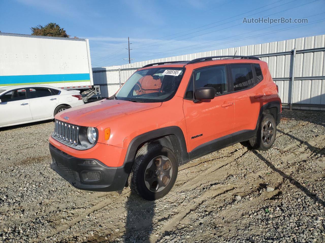 2017 Jeep Renegade Sport Orange vin: ZACCJBAB9HPG19255