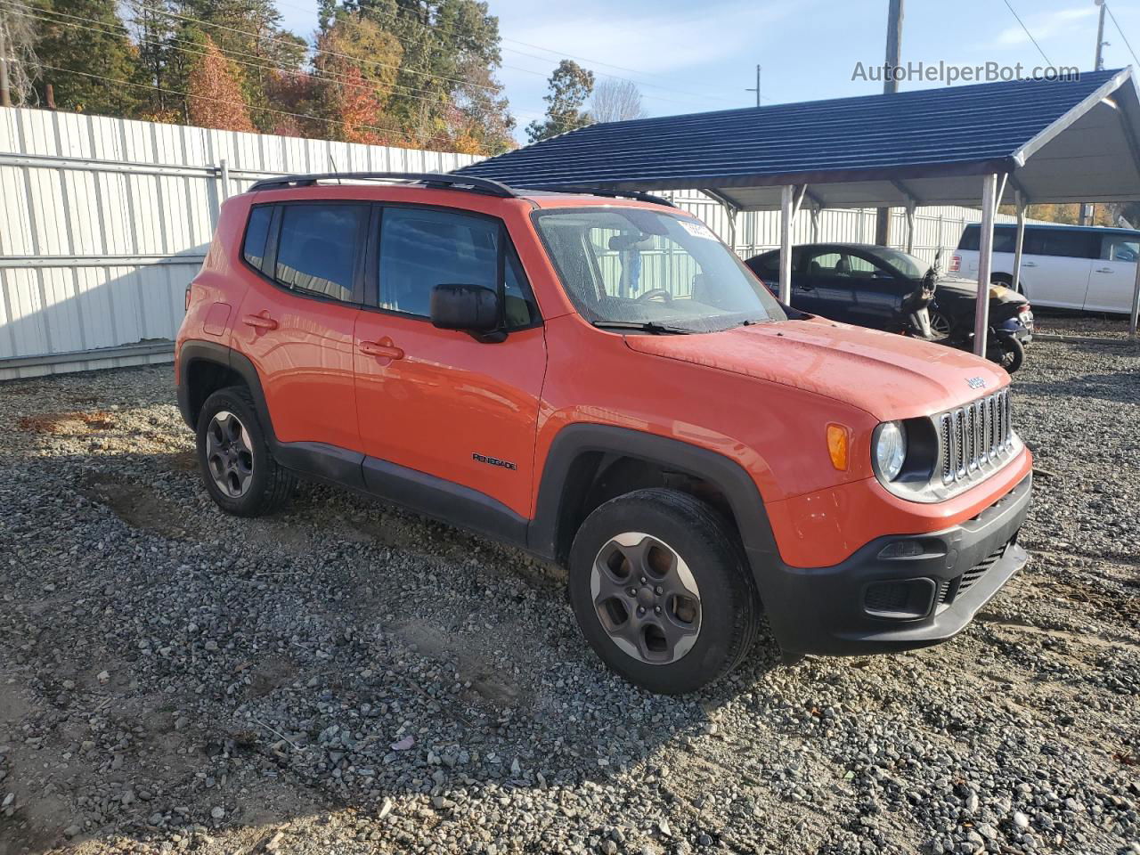 2017 Jeep Renegade Sport Orange vin: ZACCJBAB9HPG19255