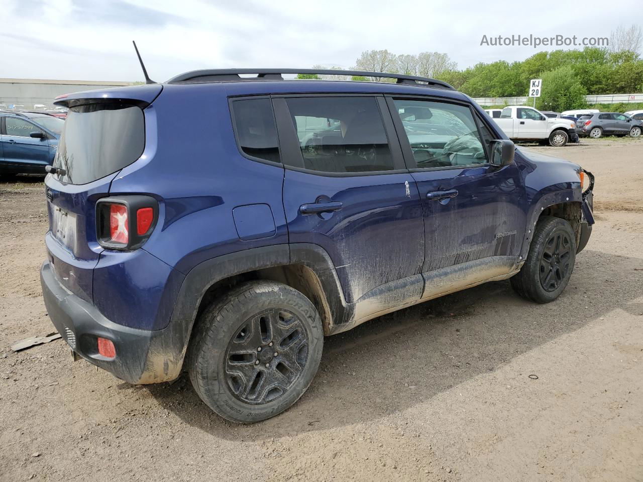 2018 Jeep Renegade Sport Синий vin: ZACCJBAB9JPH99231