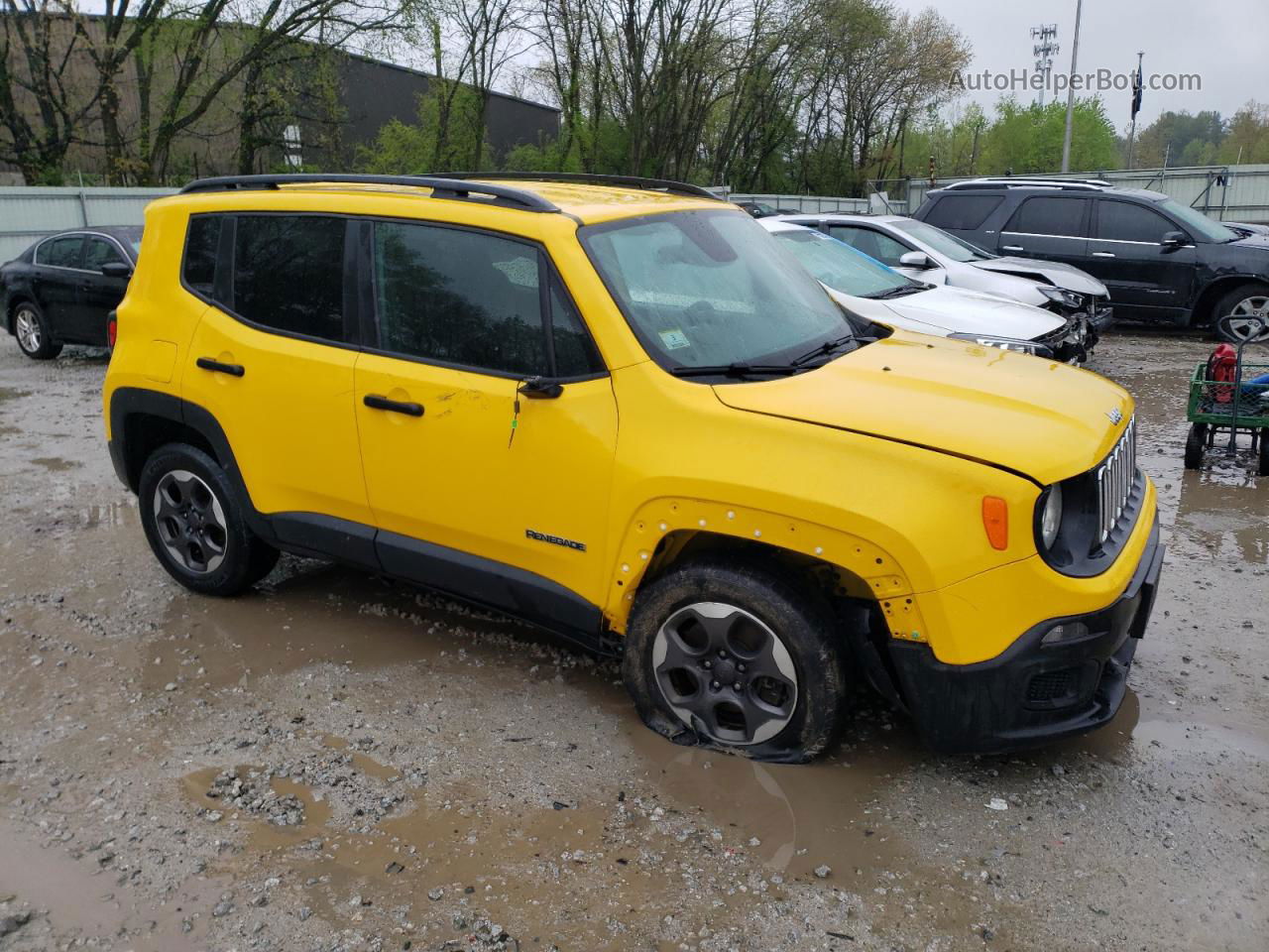 2018 Jeep Renegade Sport Yellow vin: ZACCJBABXJPH55674