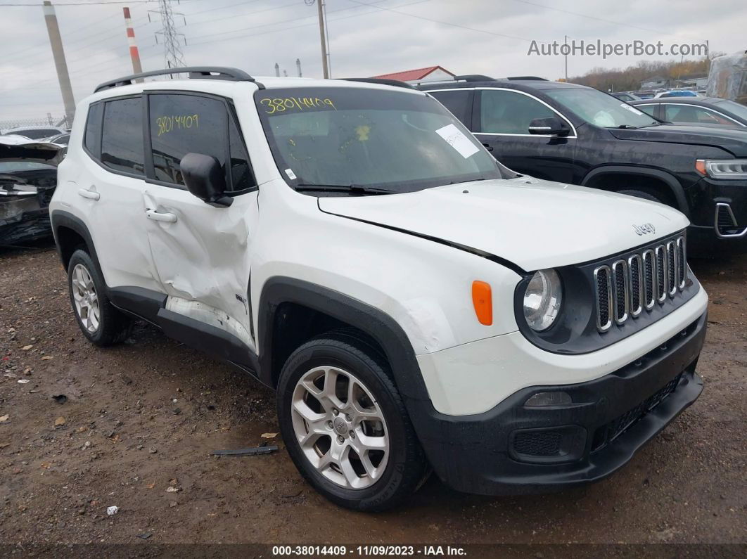 2018 Jeep Renegade Sport 4x4 White vin: ZACCJBABXJPJ52236