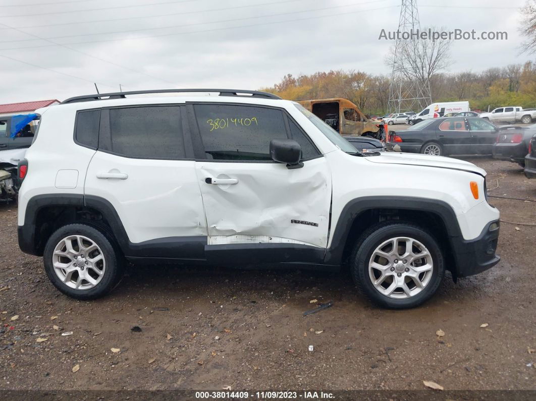 2018 Jeep Renegade Sport 4x4 White vin: ZACCJBABXJPJ52236