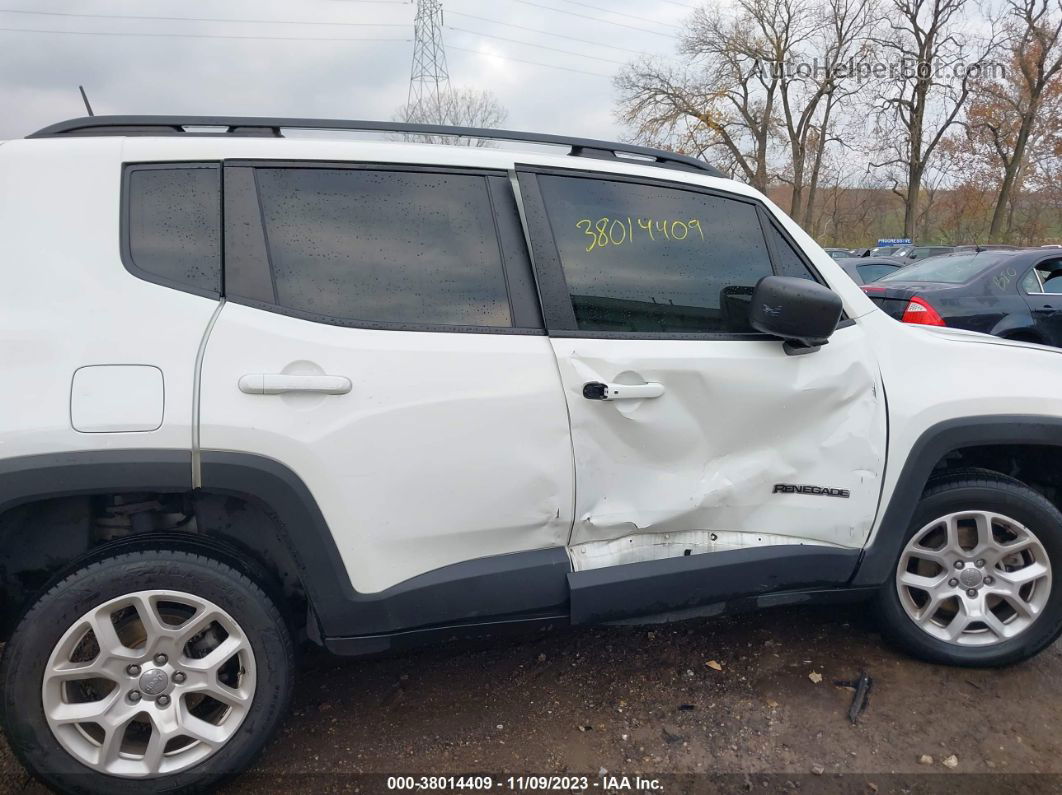 2018 Jeep Renegade Sport 4x4 White vin: ZACCJBABXJPJ52236