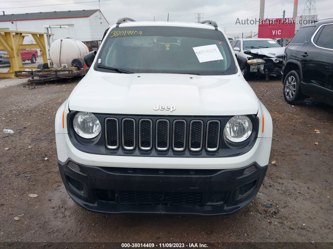 2018 Jeep Renegade Sport 4x4 White vin: ZACCJBABXJPJ52236