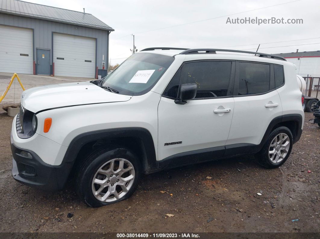 2018 Jeep Renegade Sport 4x4 White vin: ZACCJBABXJPJ52236