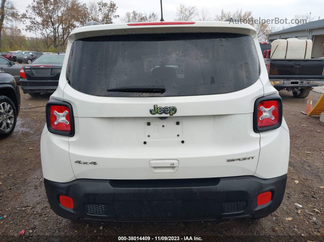 2018 Jeep Renegade Sport 4x4 White vin: ZACCJBABXJPJ52236