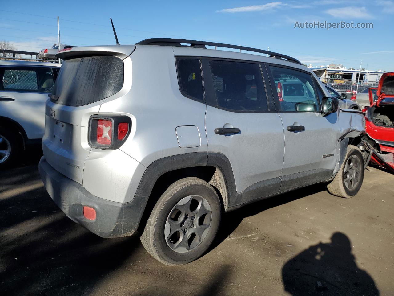 2017 Jeep Renegade Sport Silver vin: ZACCJBAH0HPE69802