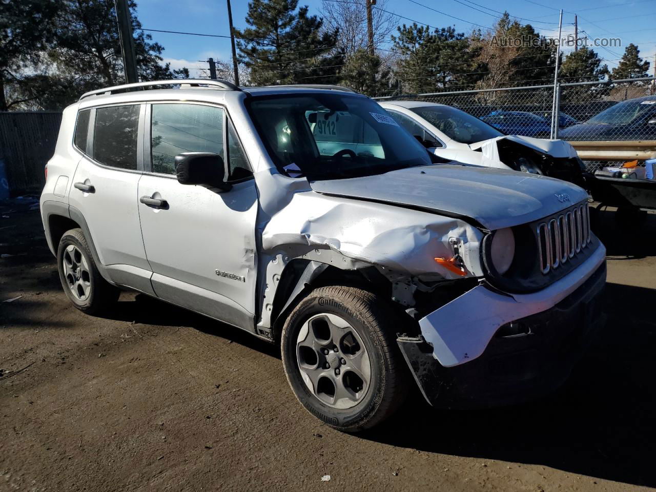 2017 Jeep Renegade Sport Silver vin: ZACCJBAH0HPE69802