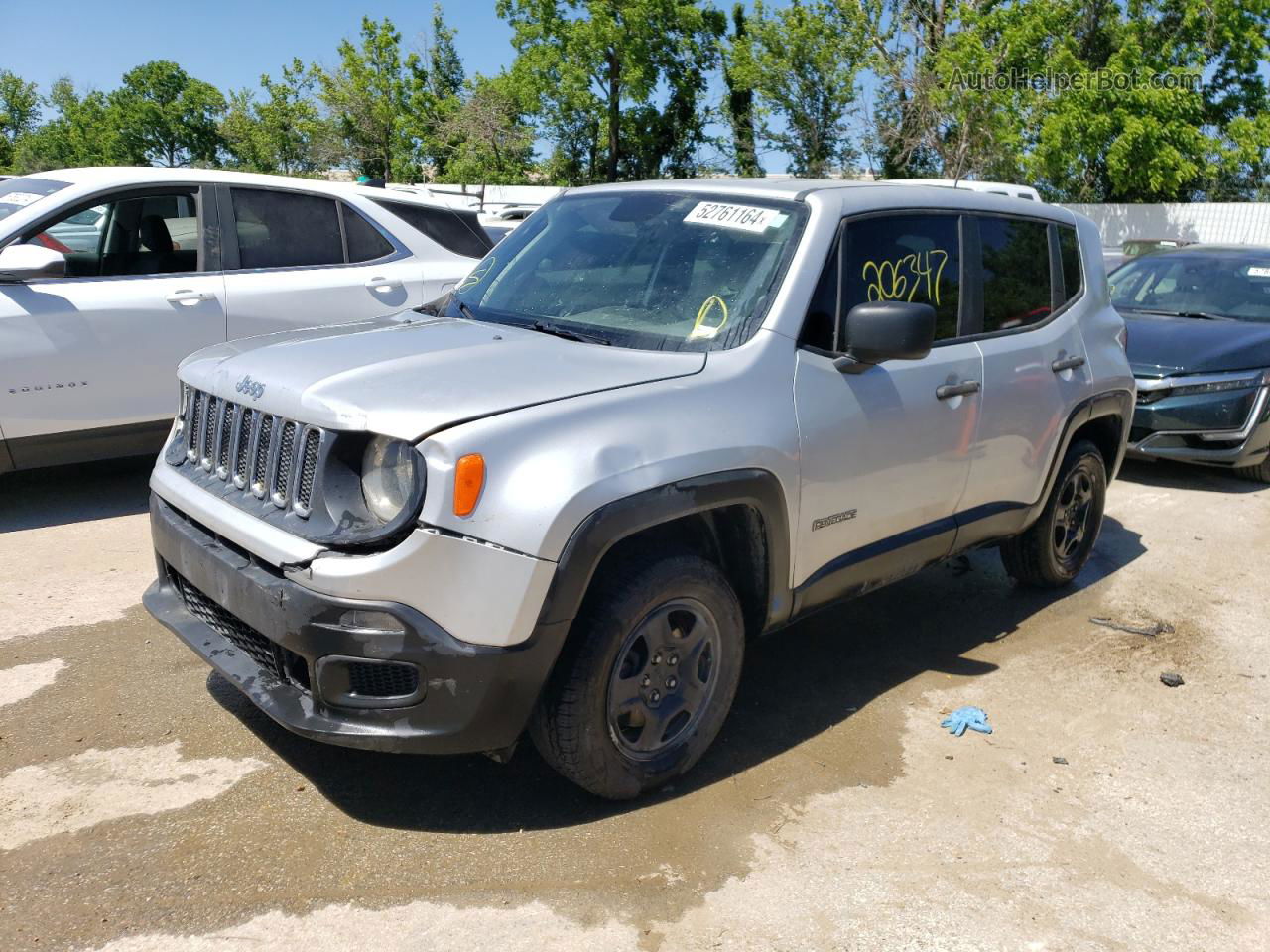 2018 Jeep Renegade Sport Silver vin: ZACCJBAH3JPH40910