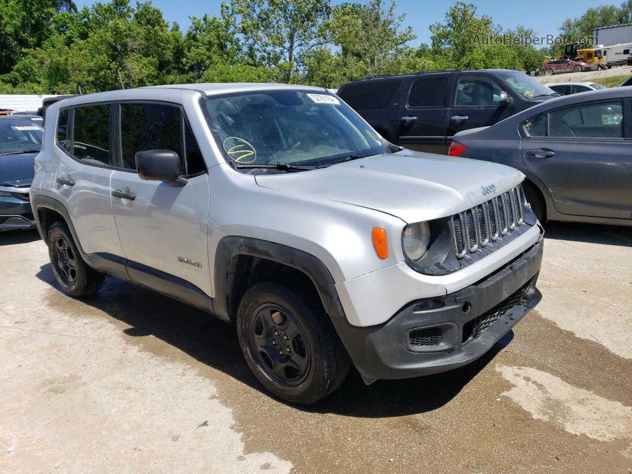 2018 Jeep Renegade Sport Silver vin: ZACCJBAH3JPH40910