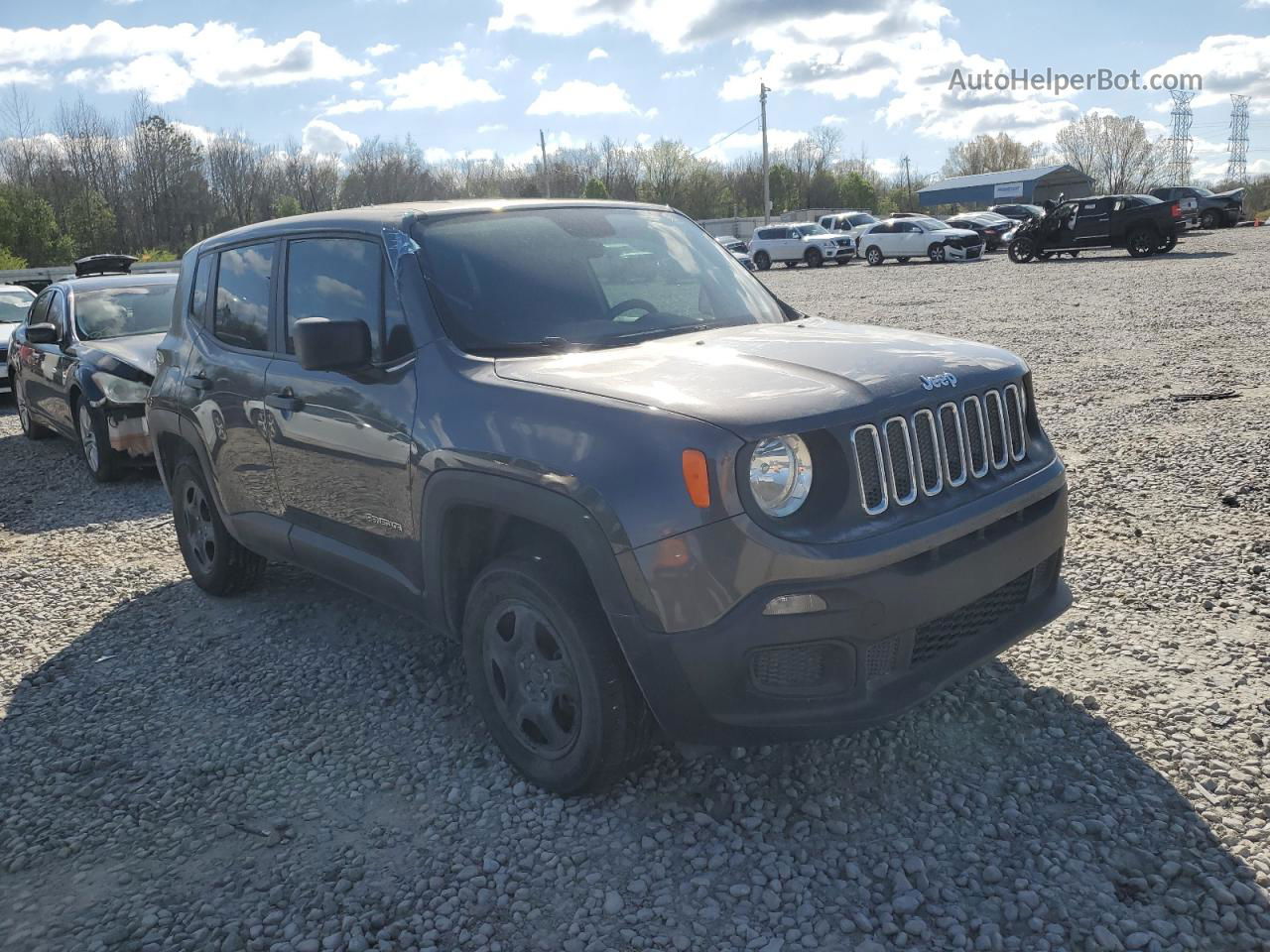 2018 Jeep Renegade Sport Gray vin: ZACCJBAH6JPH40710