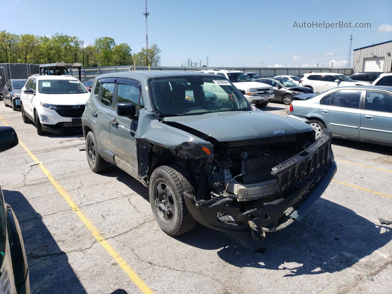 2018 Jeep Renegade Sport Gray vin: ZACCJBAH7JPH36181