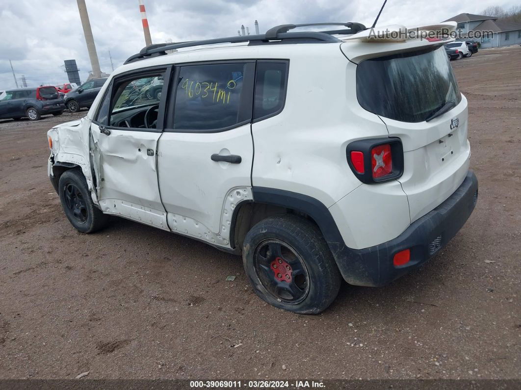 2015 Jeep Renegade Sport White vin: ZACCJBAT0FPB62910