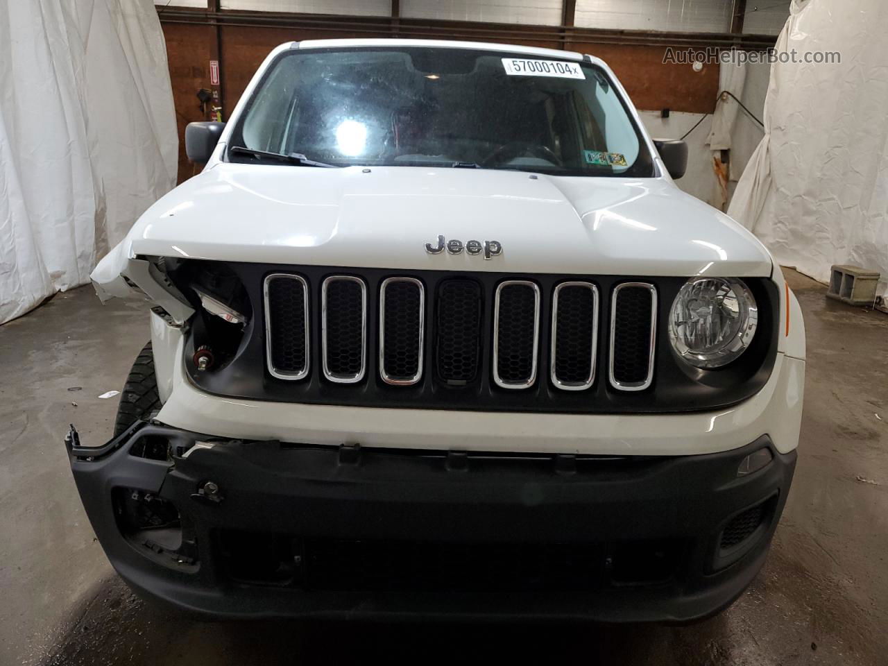 2015 Jeep Renegade Sport White vin: ZACCJBAT0FPB65102