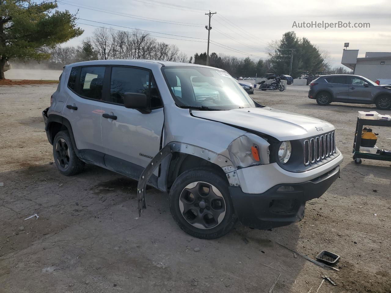 2015 Jeep Renegade Sport Silver vin: ZACCJBAT5FPB23956