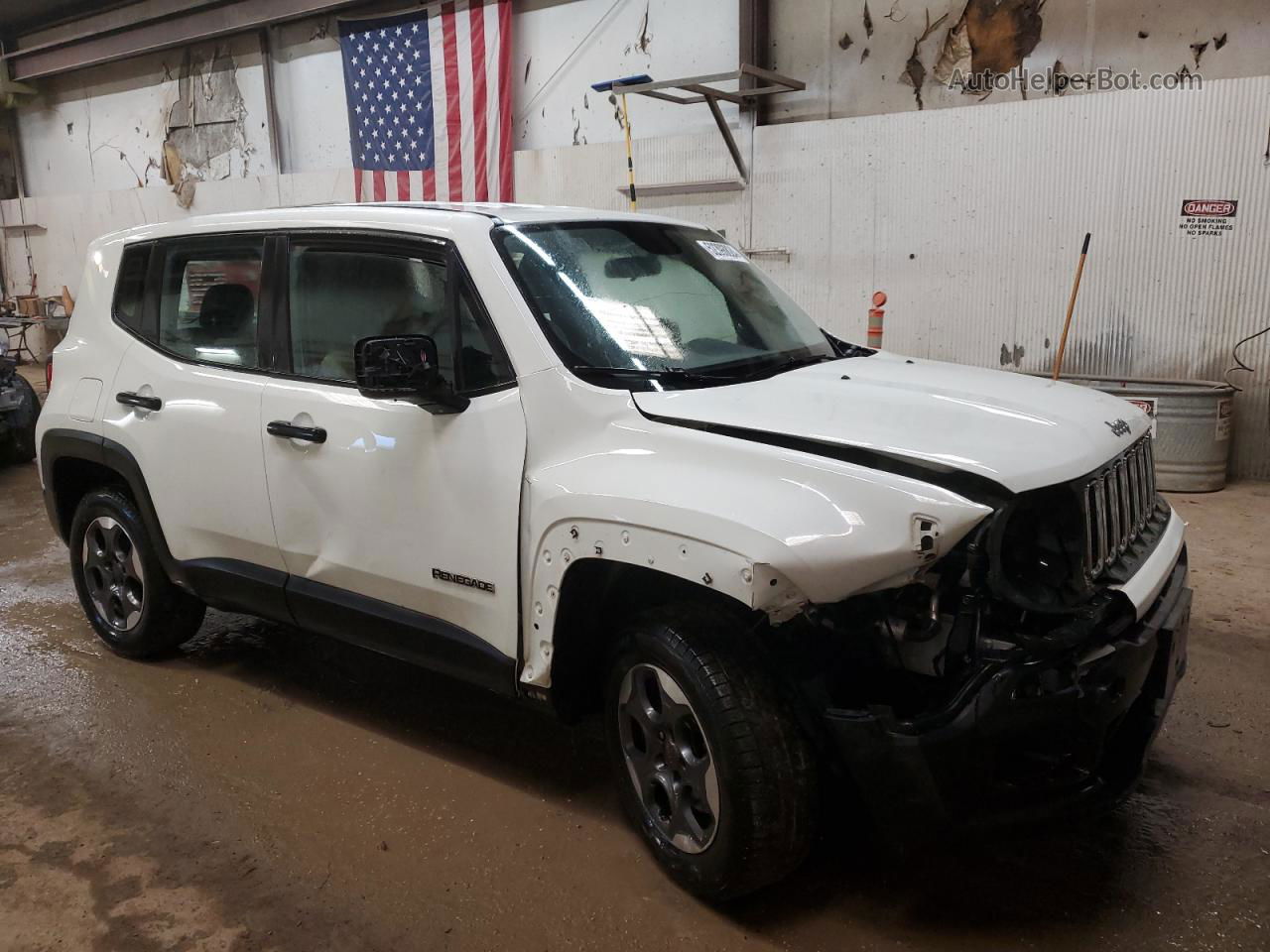 2015 Jeep Renegade Sport White vin: ZACCJBAT8FPB51458