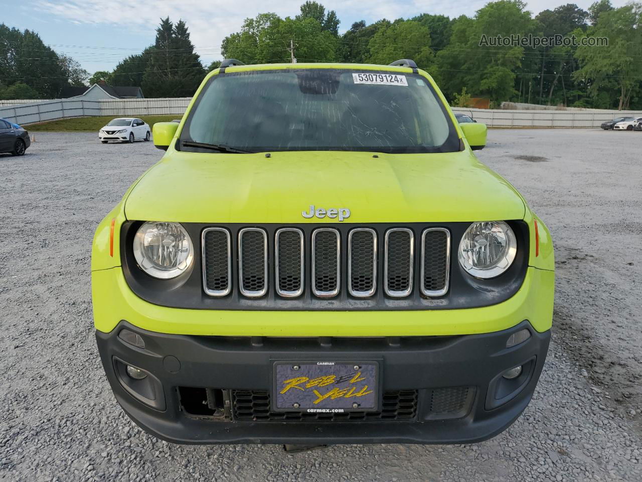 2017 Jeep Renegade Latitude Зеленый vin: ZACCJBBB0HPG01127