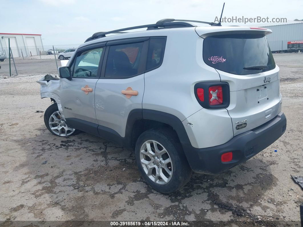 2018 Jeep Renegade Latitude 4x4 Серебряный vin: ZACCJBBB0JPJ13010