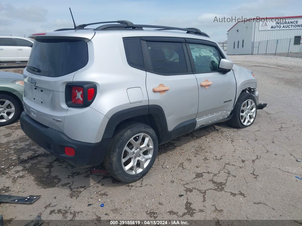 2018 Jeep Renegade Latitude 4x4 Silver vin: ZACCJBBB0JPJ13010