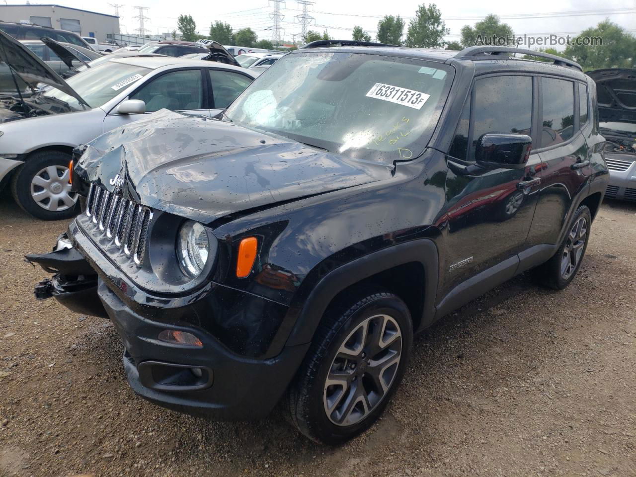 2018 Jeep Renegade Latitude Black vin: ZACCJBBB0JPJ28316