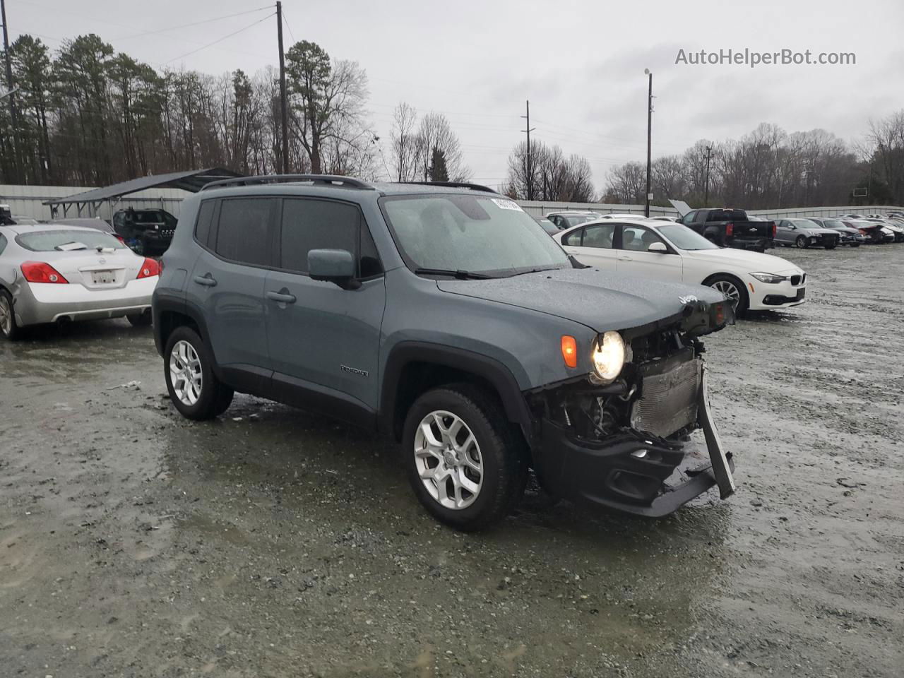 2018 Jeep Renegade Latitude Серый vin: ZACCJBBB0JPJ30499