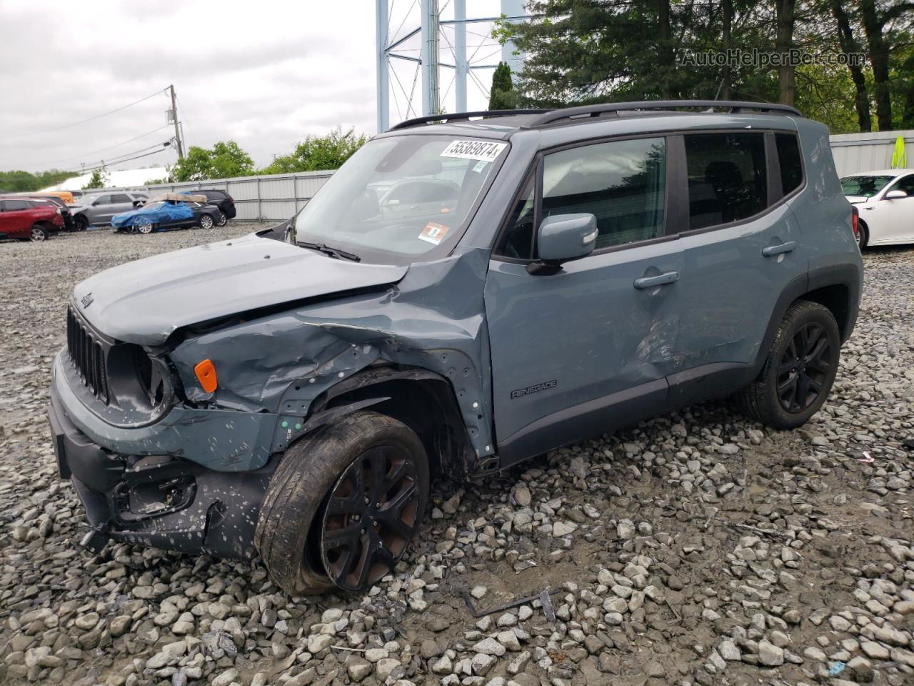 2017 Jeep Renegade Latitude Серый vin: ZACCJBBB1HPF90736