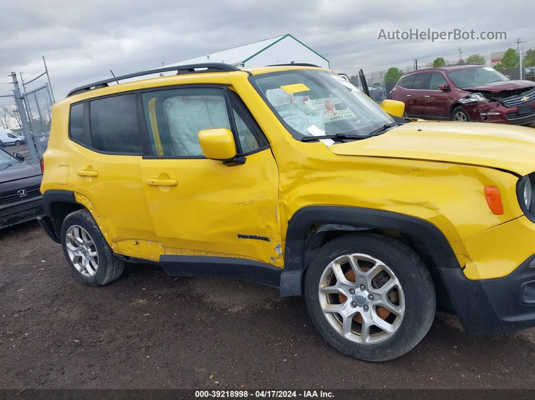 2017 Jeep Renegade Latitude 4x4 Yellow vin: ZACCJBBB1HPF99582