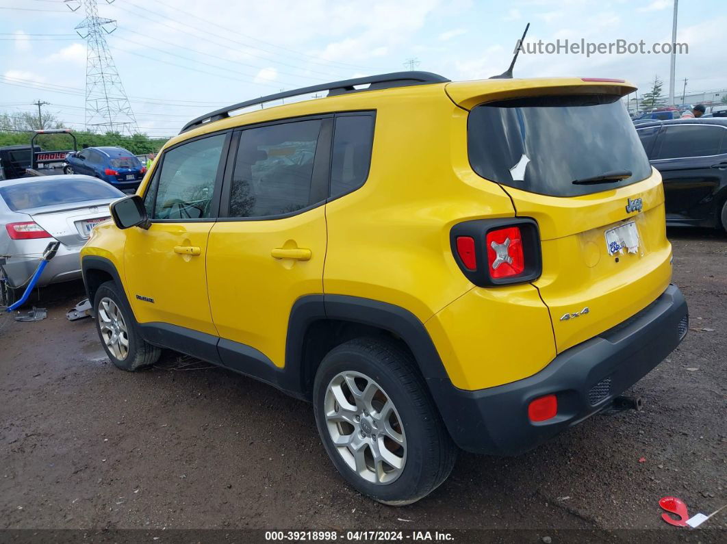 2017 Jeep Renegade Latitude 4x4 Yellow vin: ZACCJBBB1HPF99582