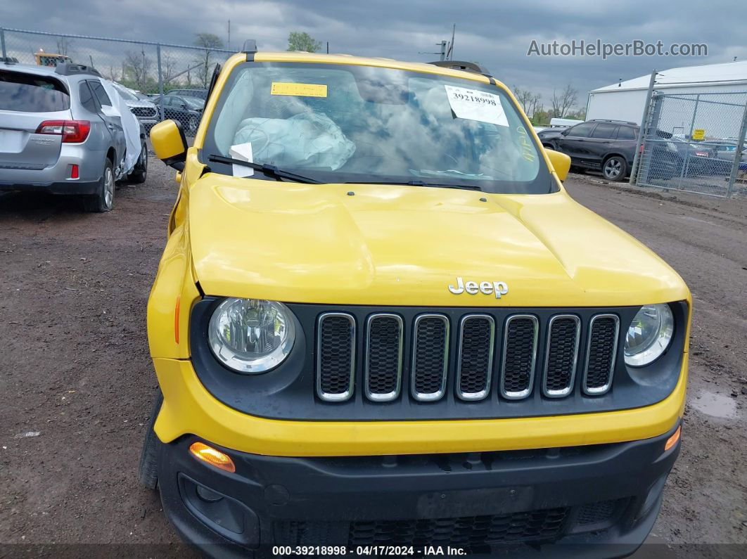 2017 Jeep Renegade Latitude 4x4 Yellow vin: ZACCJBBB1HPF99582