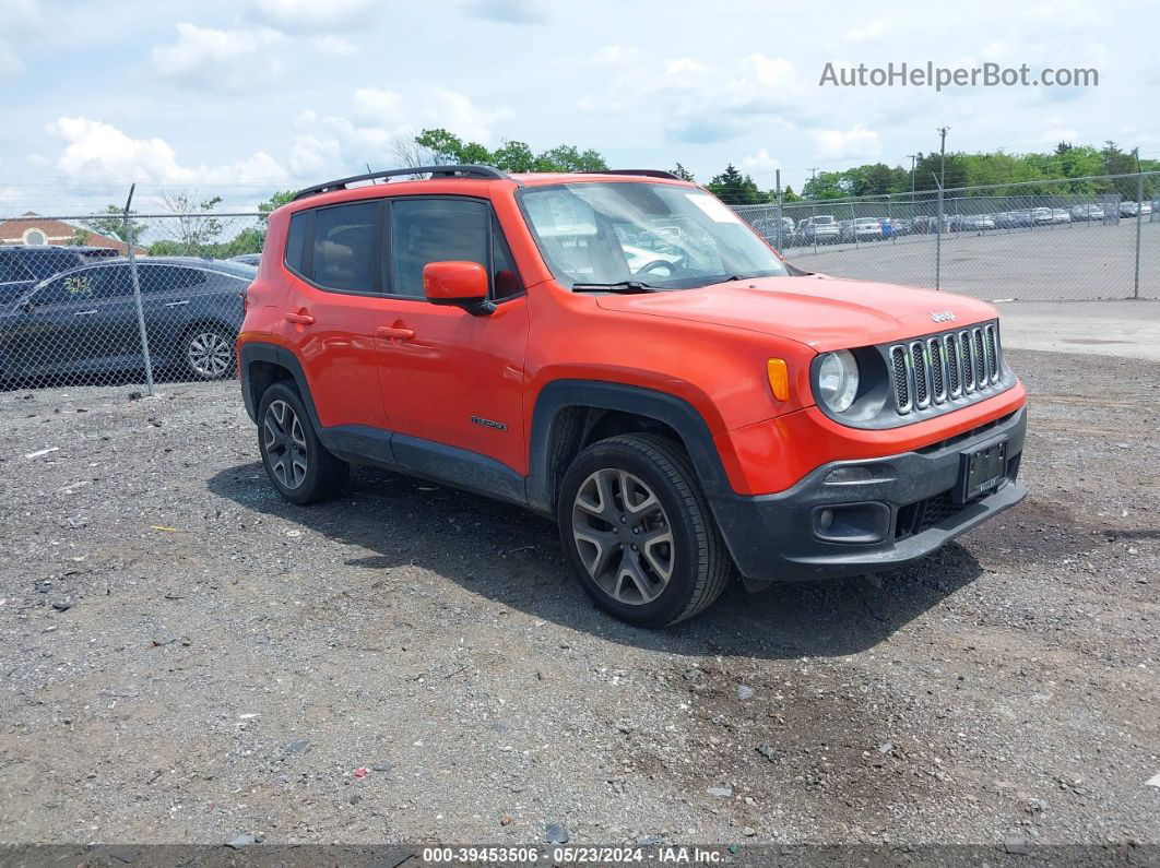 2017 Jeep Renegade Latitude 4x4 Orange vin: ZACCJBBB1HPG02271