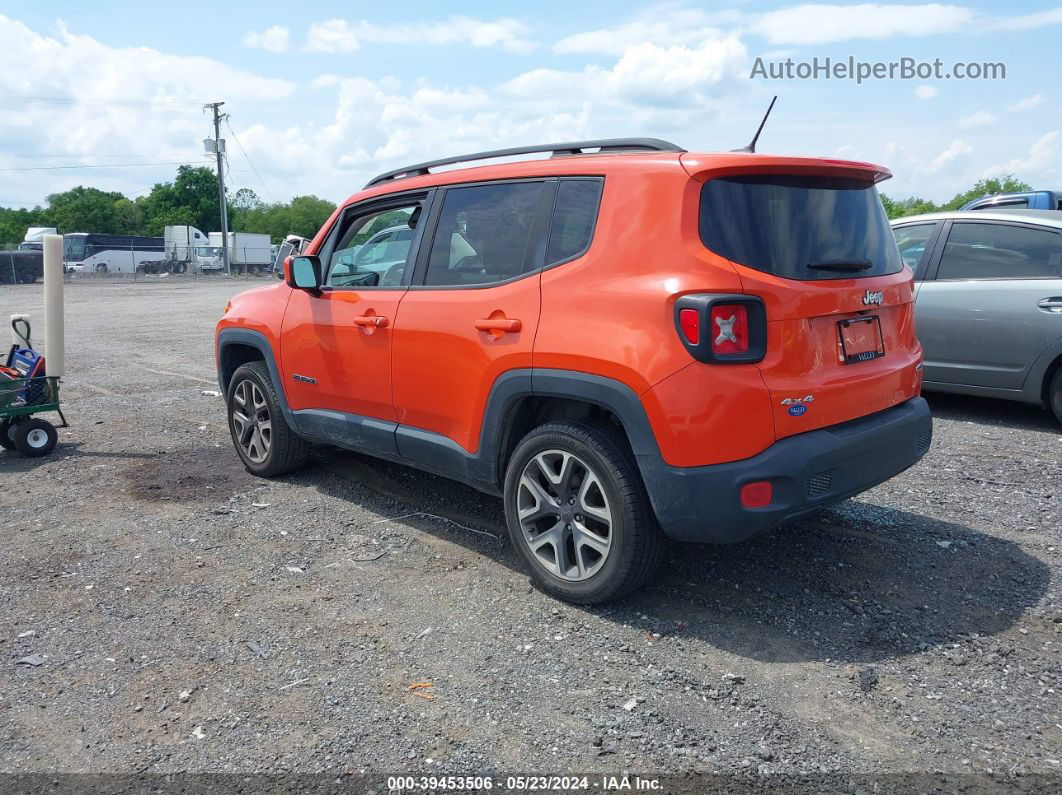 2017 Jeep Renegade Latitude 4x4 Orange vin: ZACCJBBB1HPG02271