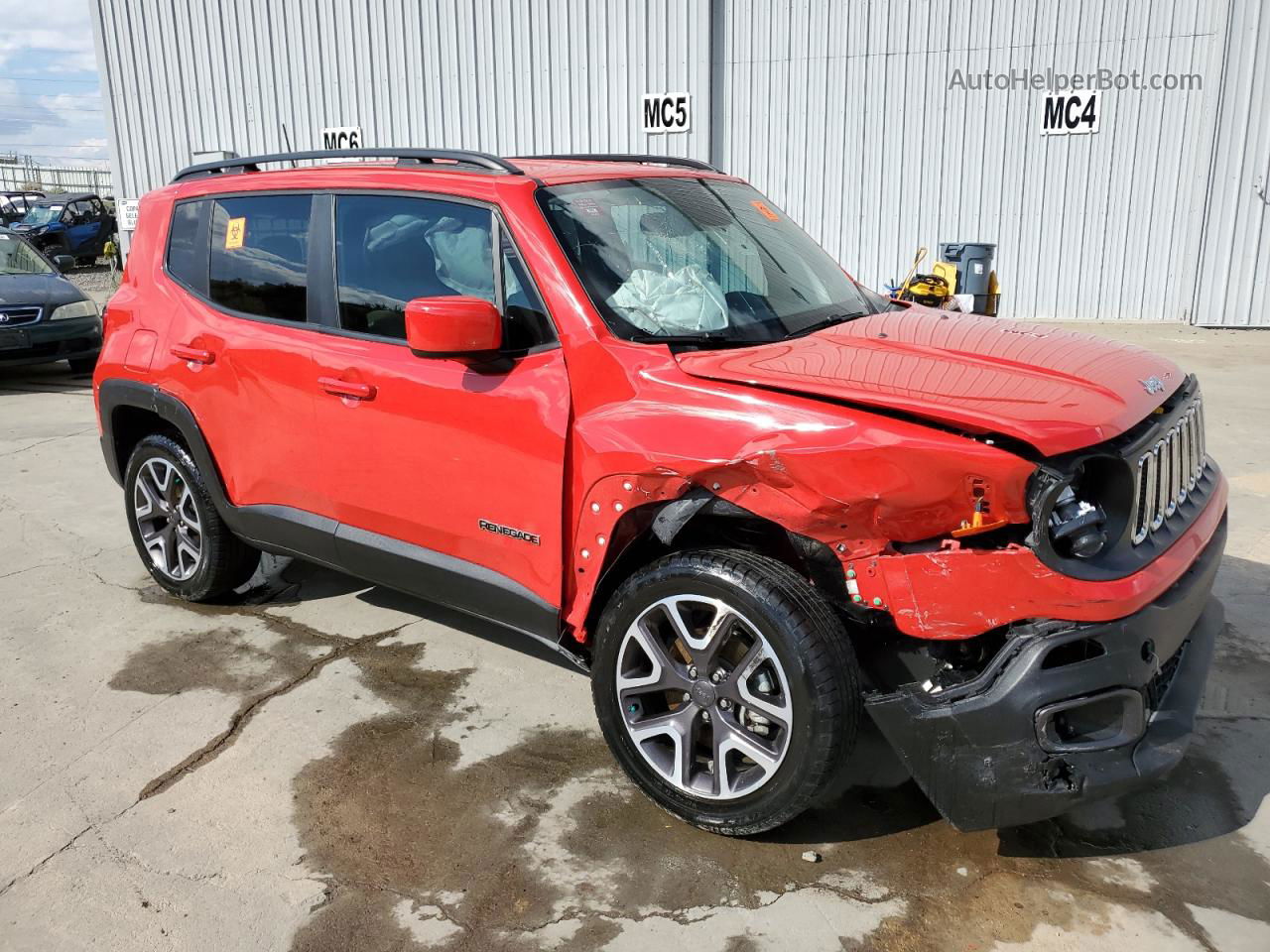 2018 Jeep Renegade Latitude Red vin: ZACCJBBB1JPG80944