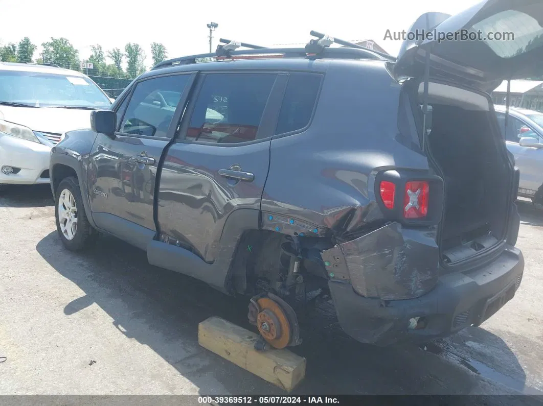 2018 Jeep Renegade Latitude 4x4 Gray vin: ZACCJBBB1JPG94116