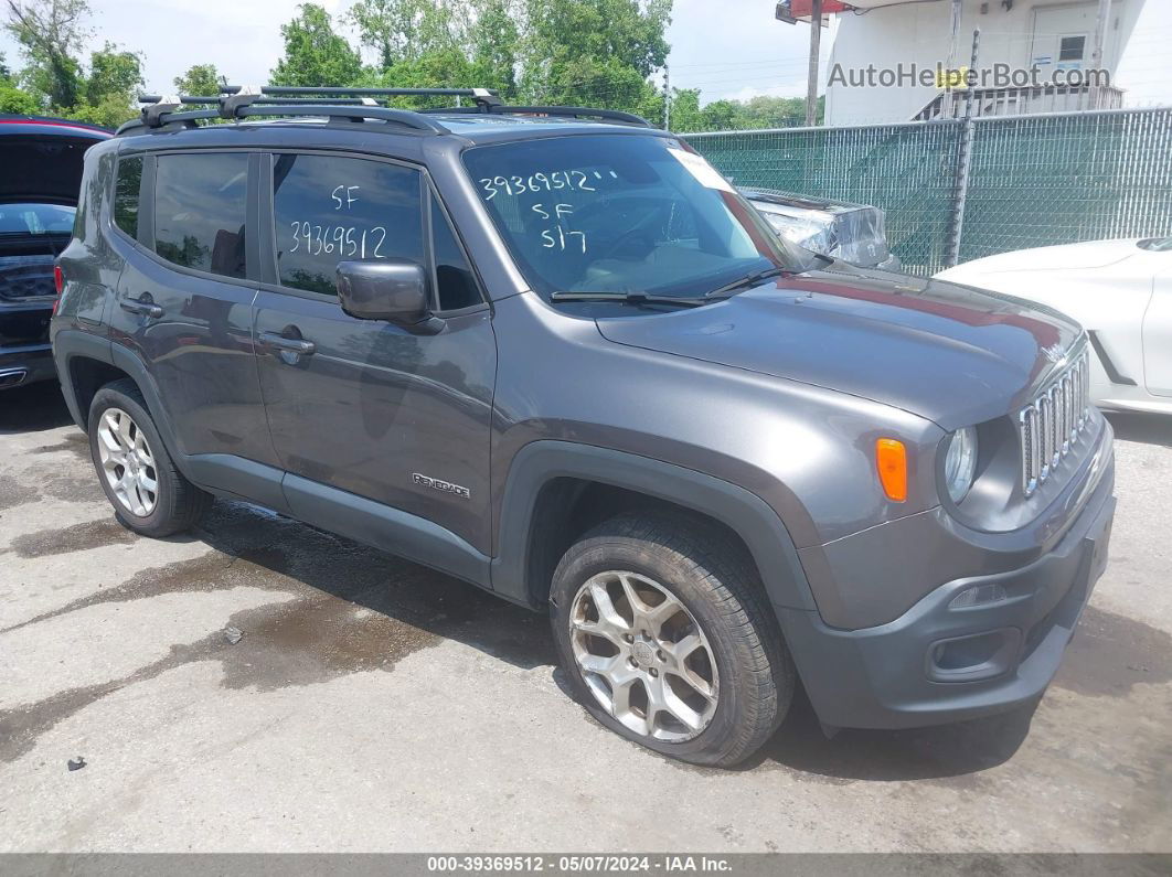 2018 Jeep Renegade Latitude 4x4 Gray vin: ZACCJBBB1JPG94116