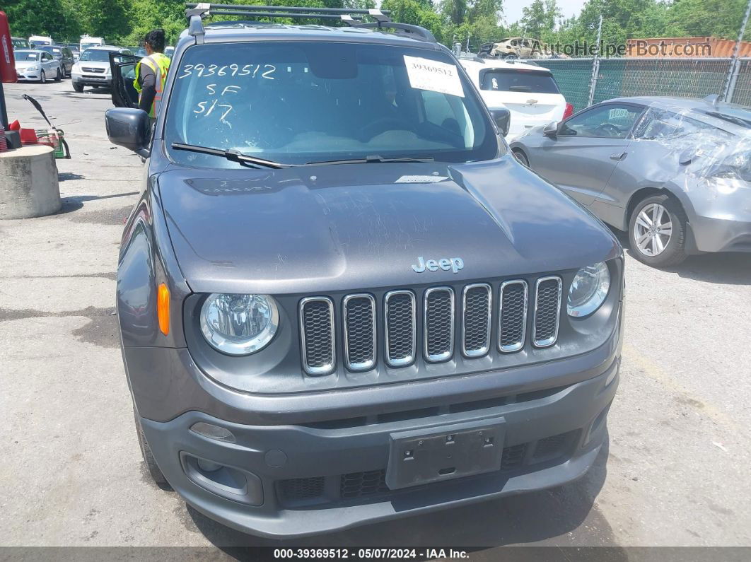 2018 Jeep Renegade Latitude 4x4 Gray vin: ZACCJBBB1JPG94116