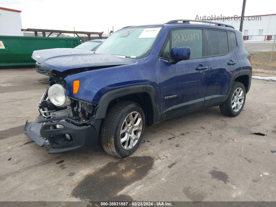 2018 Jeep Renegade Latitude 4x4 Blue vin: ZACCJBBB1JPH15675