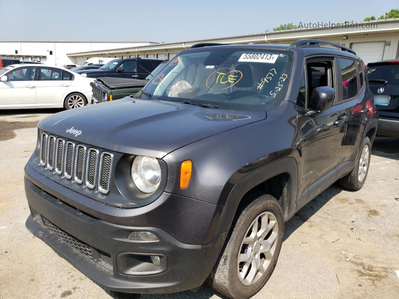 2018 Jeep Renegade Latitude Gray vin: ZACCJBBB1JPJ36019