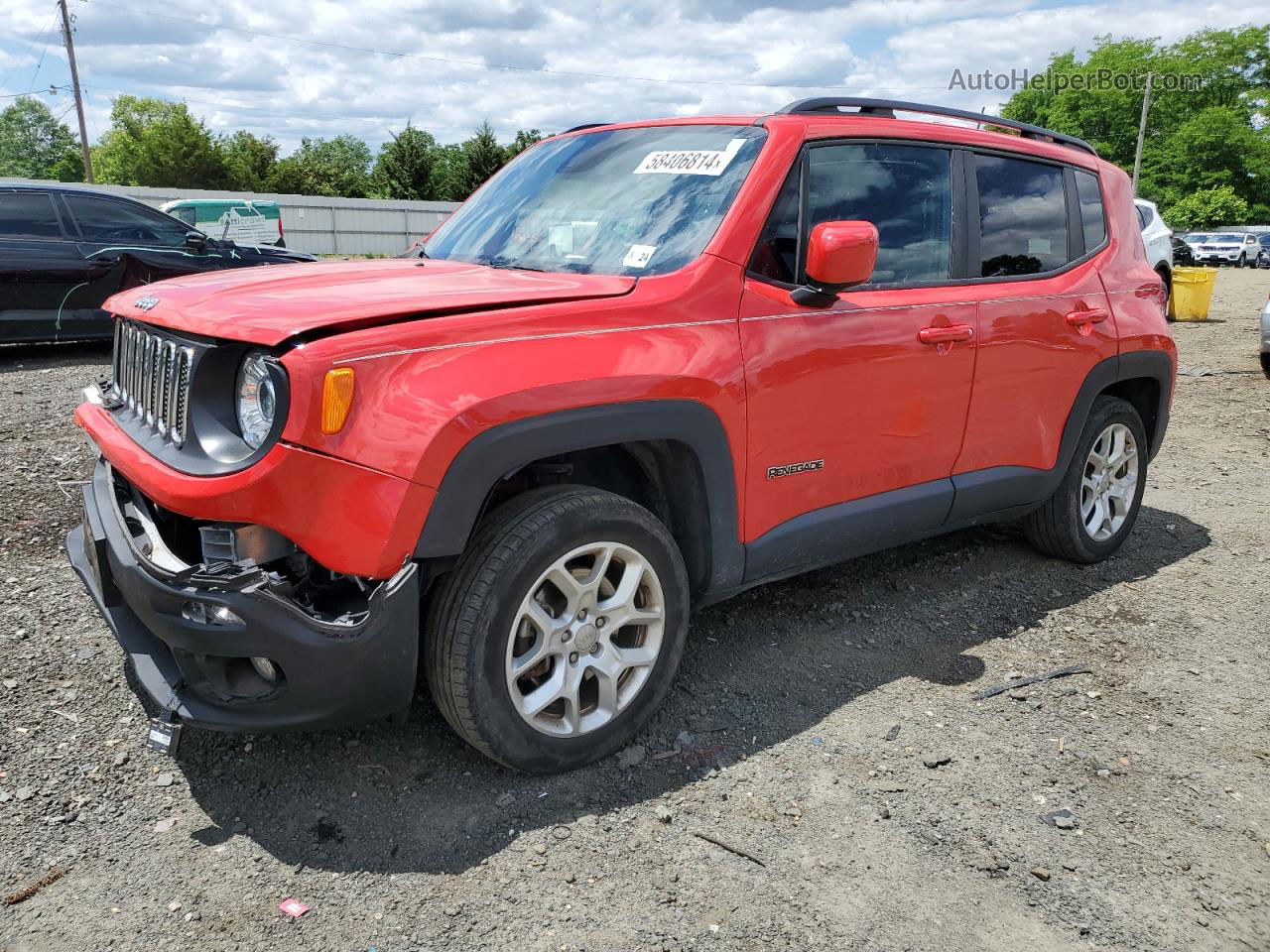 2018 Jeep Renegade Latitude Красный vin: ZACCJBBB1JPJ39289