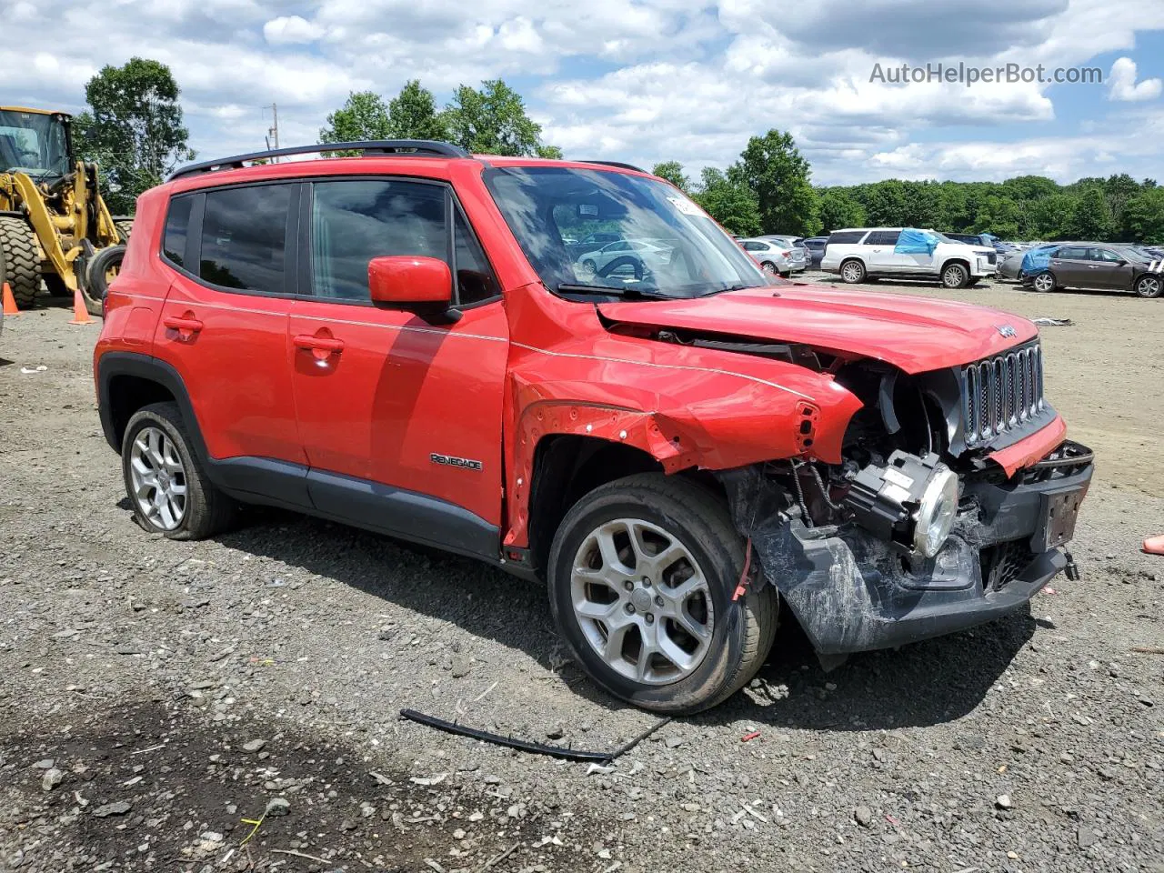 2018 Jeep Renegade Latitude Красный vin: ZACCJBBB1JPJ39289