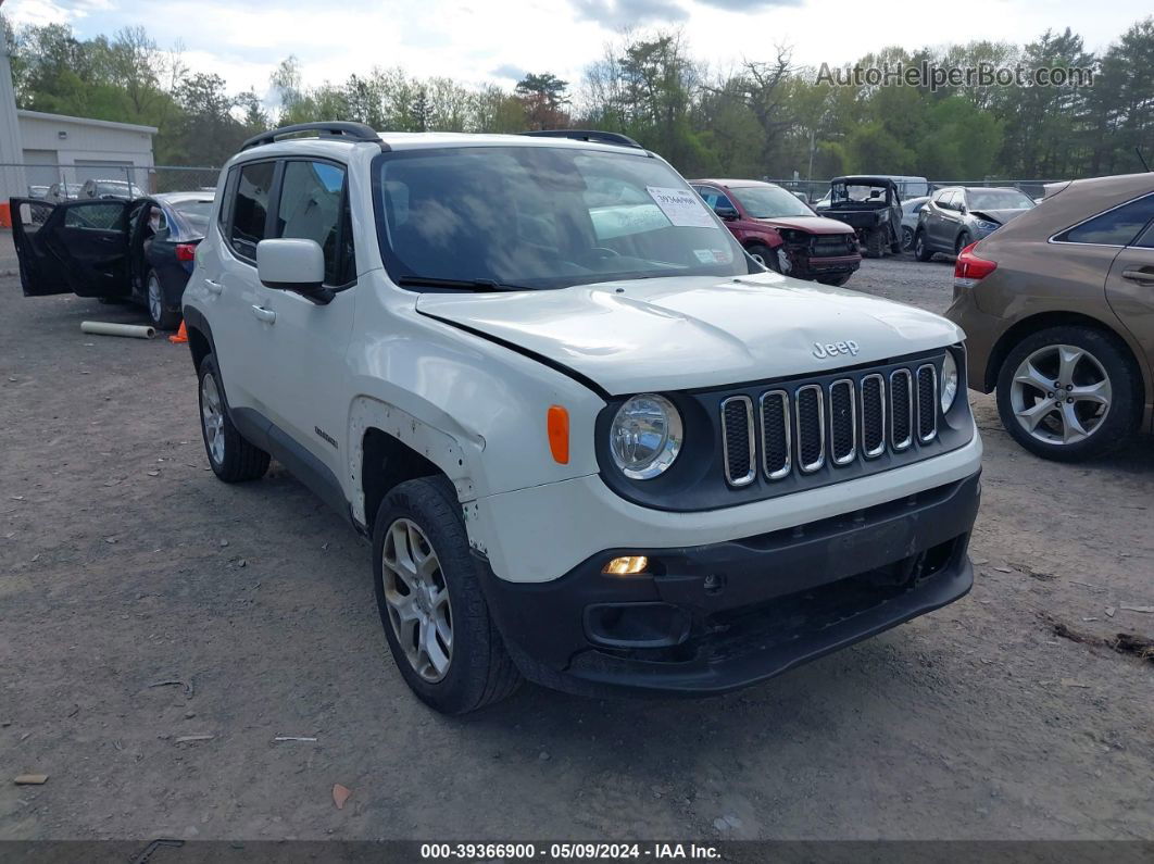 2017 Jeep Renegade Latitude 4x4 White vin: ZACCJBBB2HPE81072