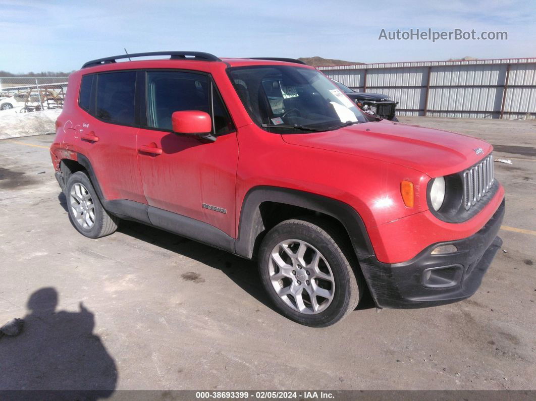 2017 Jeep Renegade Latitude 4x4 Red vin: ZACCJBBB2HPF28228