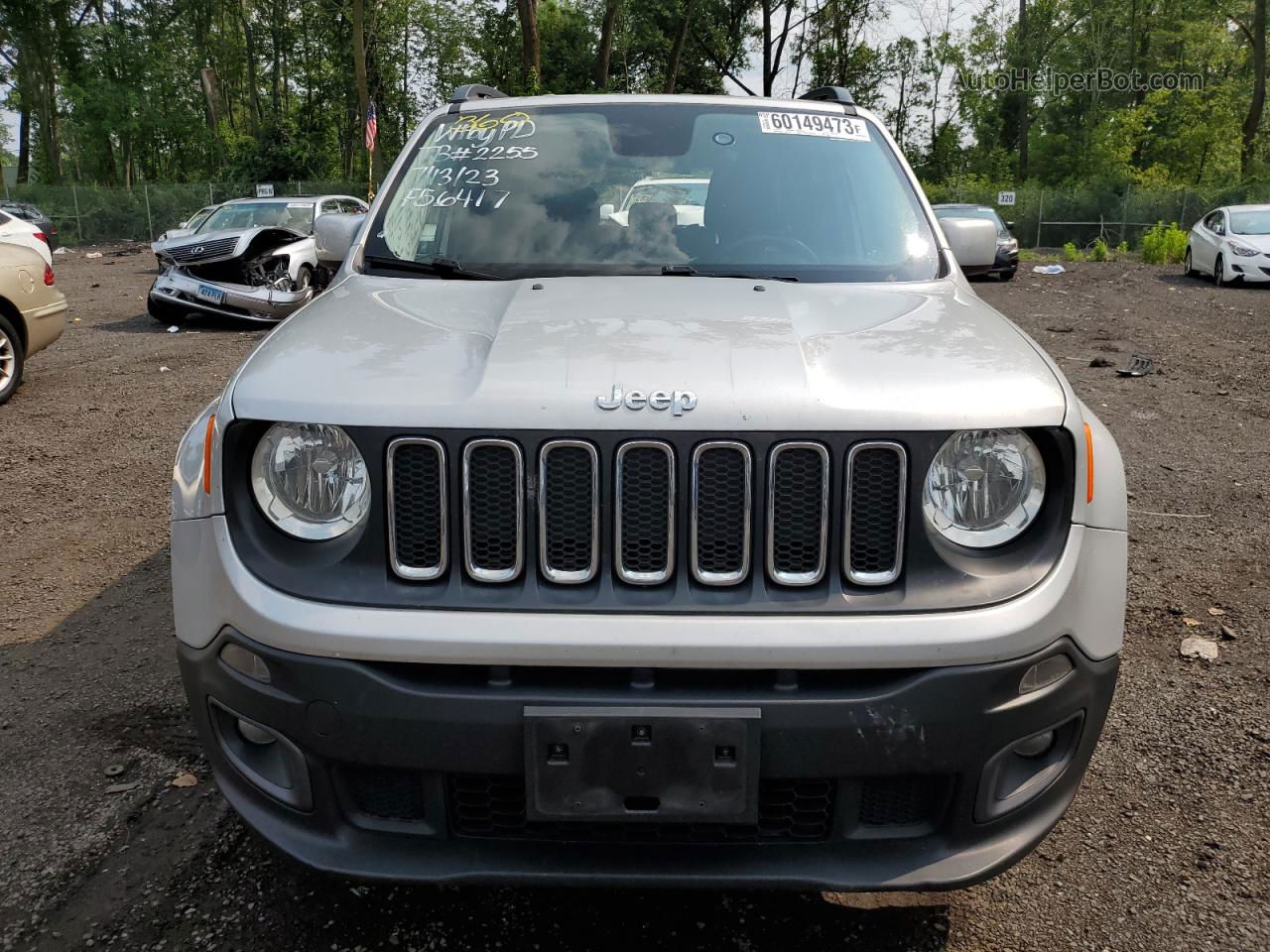 2017 Jeep Renegade Latitude Silver vin: ZACCJBBB2HPF56417